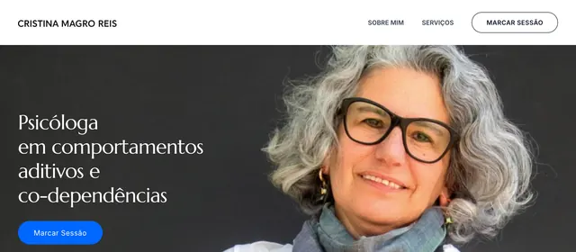 Pré-visualização do website Psicólogos