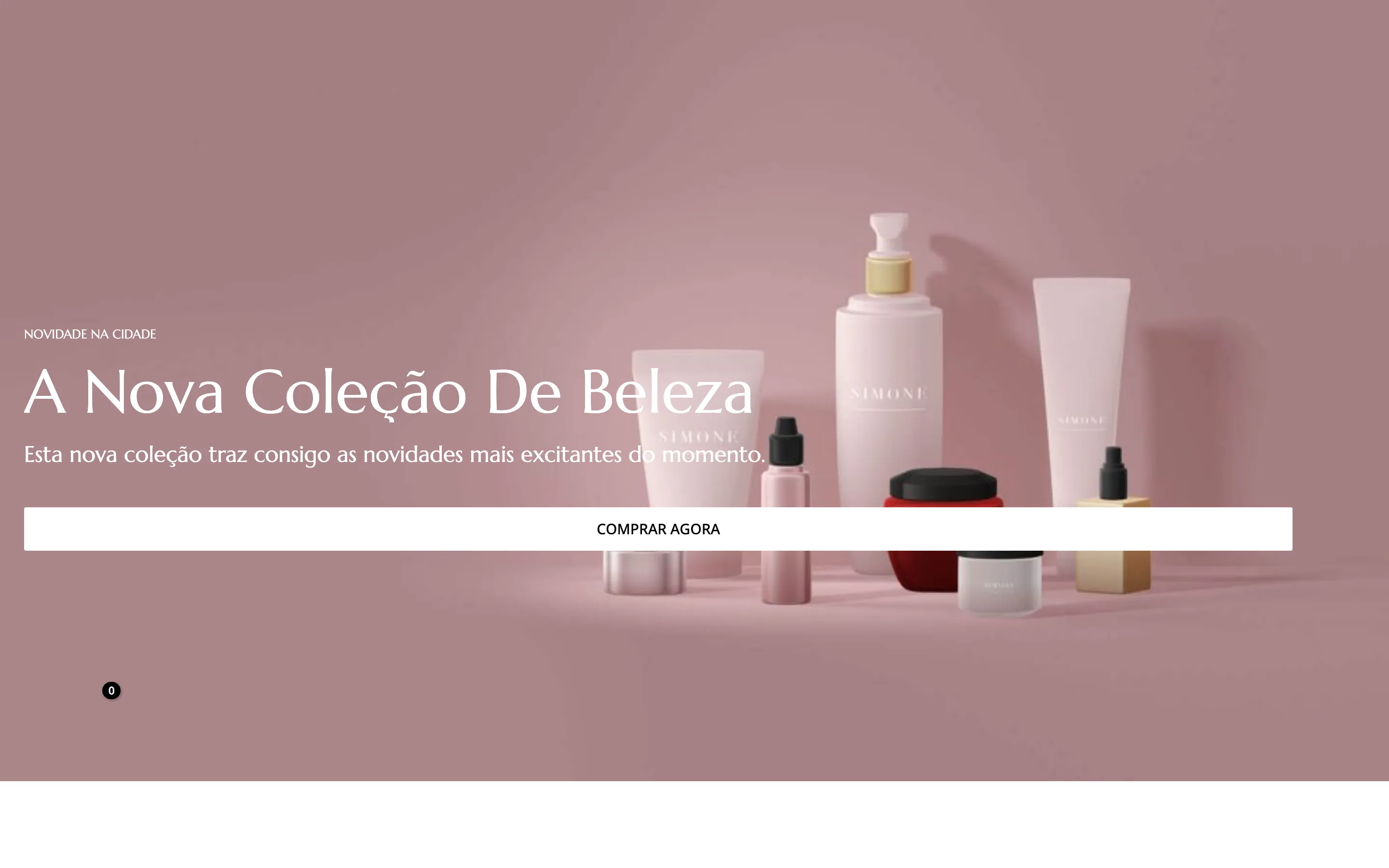 Pré-visualização do website Loja online